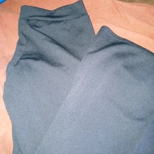 Black pants with a flared leg